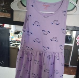 Young Girls lavender dress with flair at the bottom